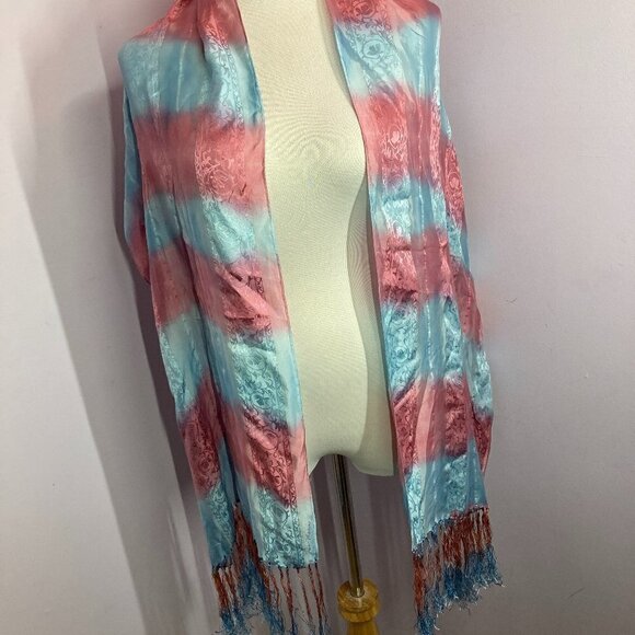 Silk Shawl, Tie Dye - Picture 1 of 7